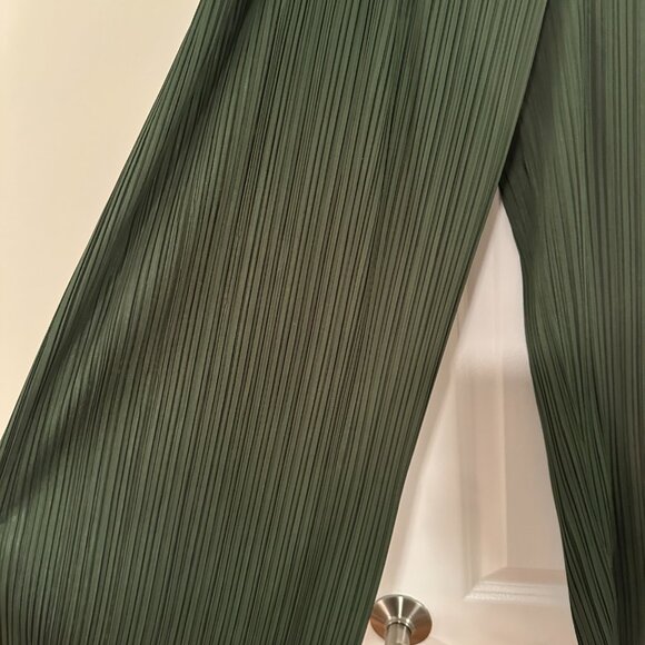 Issey Miyake Pleats Please Forest Green Pants - Size 5 - Picture 2 of 6